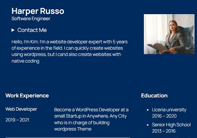 Sidebar CV Layout