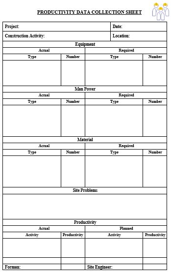 Daily Productivity Record Sheet