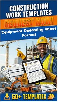 Equipment Operating Sheet Format