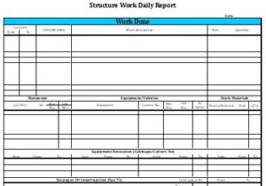 Structure Work Daily Report